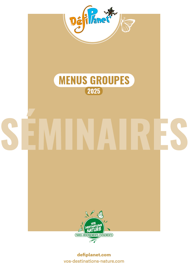 Menu Groupes Séminaires et Entreprises