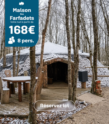 Maison des Farfadets : visuel de l’hébergement, tarif de l’offre et capacité d’accueil.