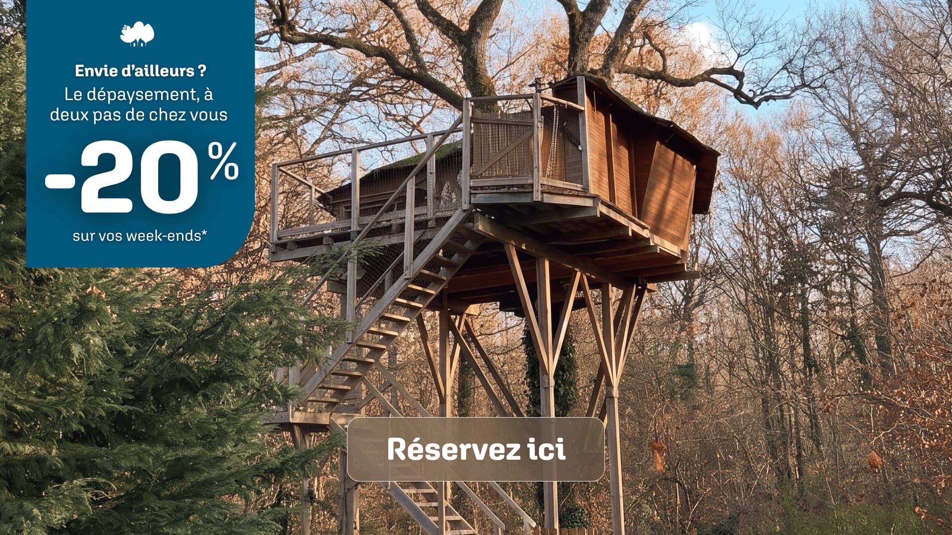 Offre Domaine de Dienné : Envie d’ailleurs ? Le dépaysement, à deux pas de chez vous. -20% sur vos week-ends. Réservez ici.