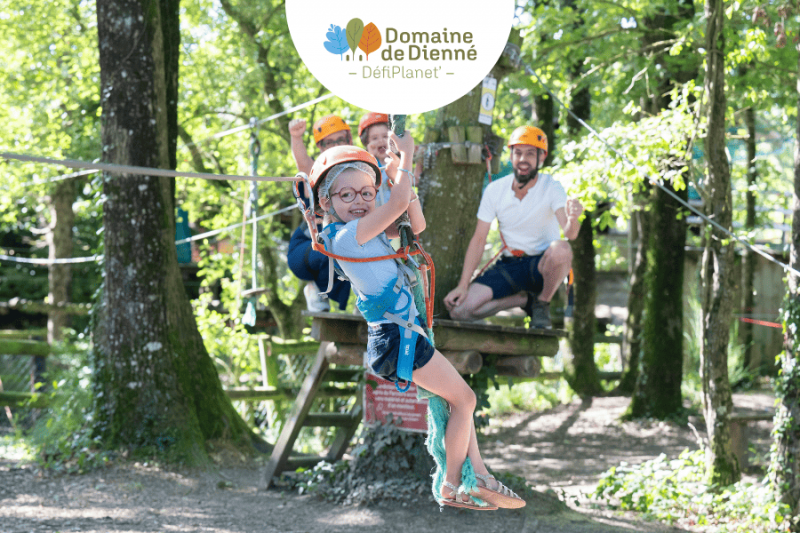 Parcours accrobranche au Domaine de Dienné